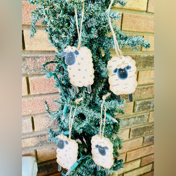 Sheep Ornaments With Hanger 4/bag - Picture 6 of 12